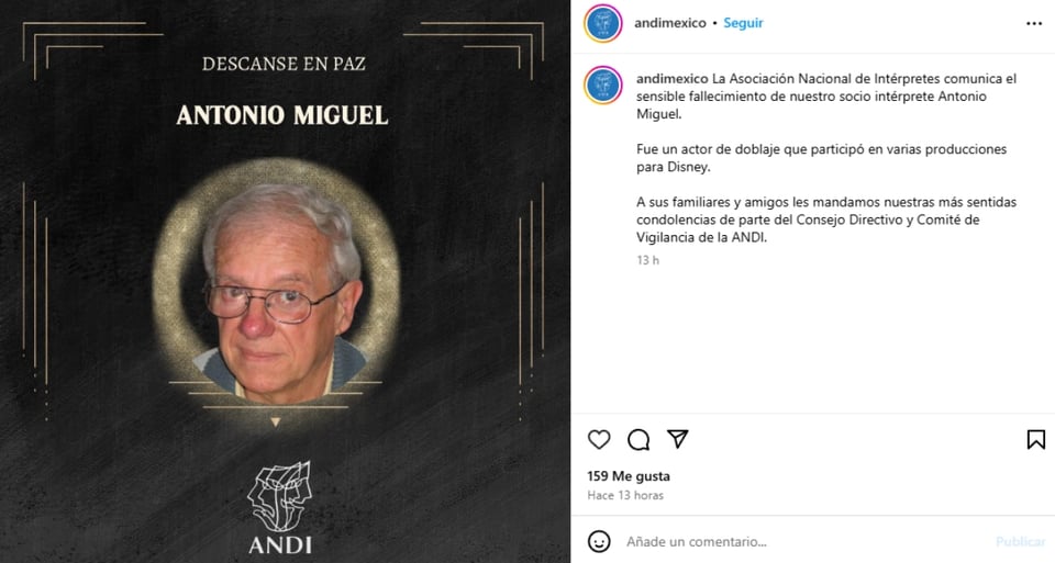 Muere actor Antonio Miguel, Novelas, Televisa, Celebridades