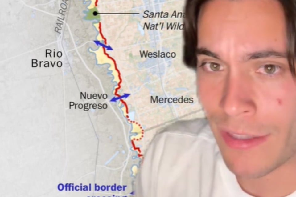 Carlos Espina, muro fronterizo, Donald Trump, Texas, río Bravo, territorio perdido, TikTok, MundoNOW.