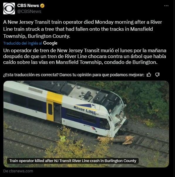 Accidente ferroviario en Nueva Jersey, un fallecido, 20 heridos,tren,MundoNow