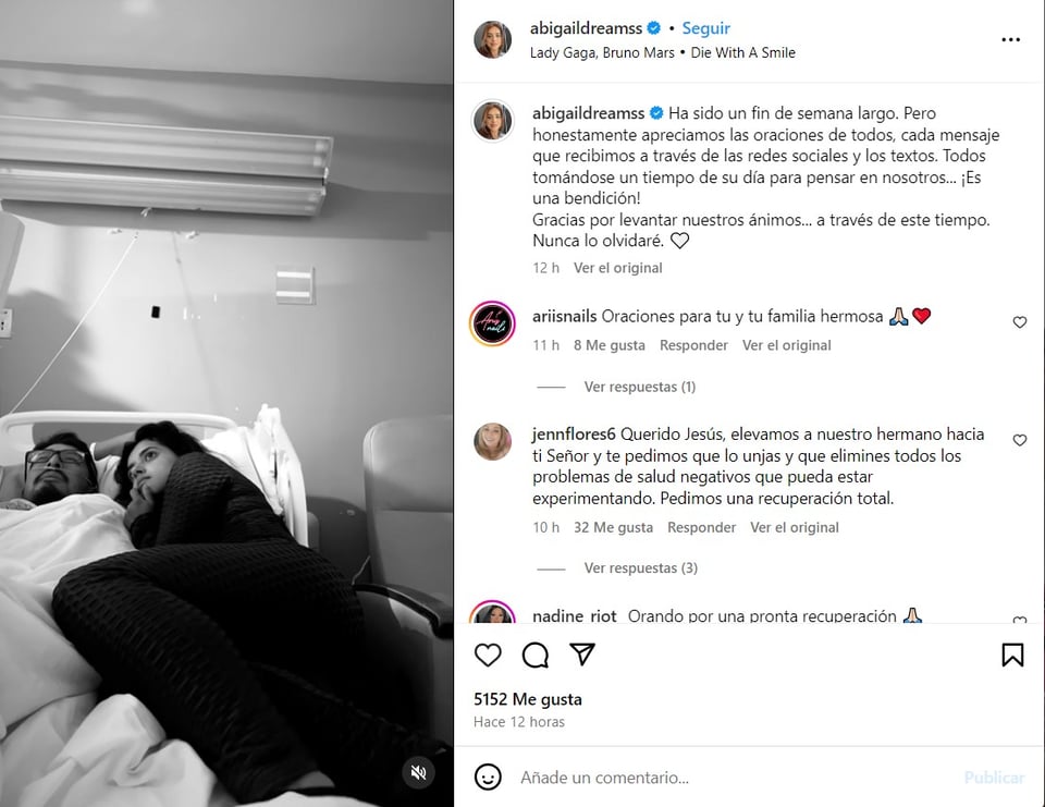 Abigail, Rivera, Edgar, esposo, hospital