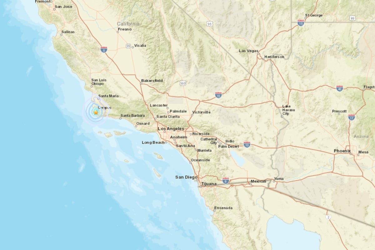 sismo, California, terremoto Lompoc, USGS, MundoNOW
