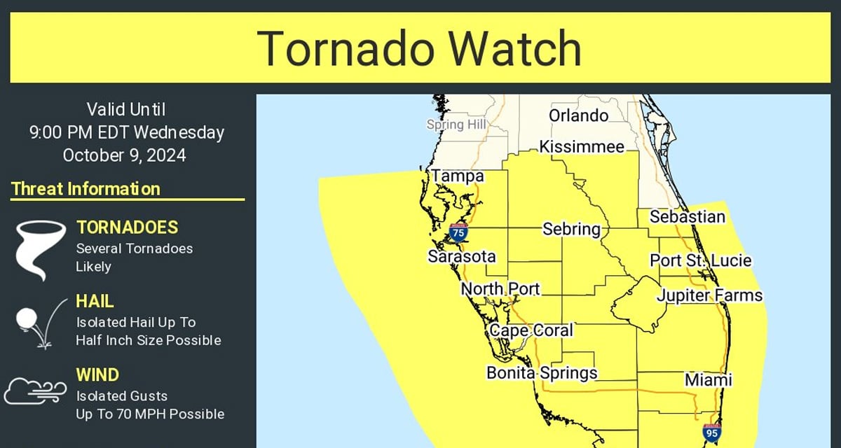 Tornado cruza la autopista I-75 en Florida ( FOTO Y VIDEO)
