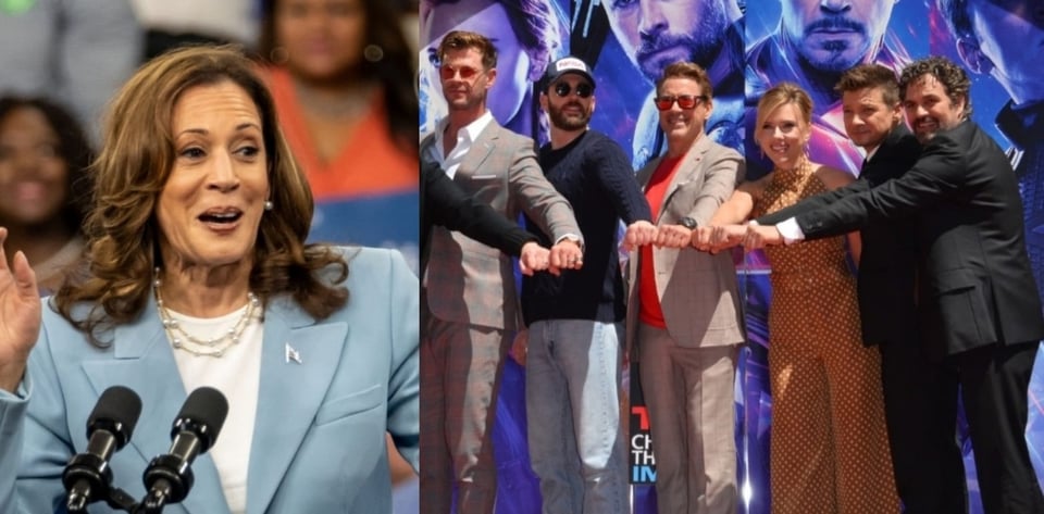 Actores de la saga de Los Vengadores se reúnen para apoyar a Kamala Harris
