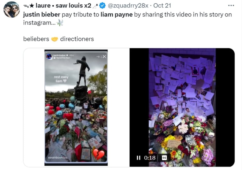Justin Bieber Liam Payne, muerte, video, redes sociales, MundoNOW
