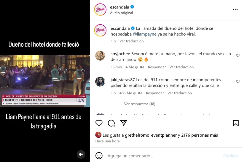 Liam Payne llamada hotel, redes sociales, dueño del hotel, video, MundoNOW