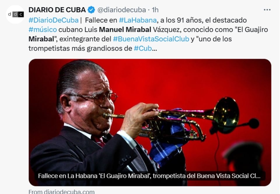 Manuel Mirabal, death, Cuba, musician, MundoNOW