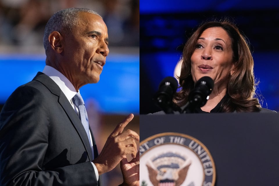 Obama advierte a los hombres que no votan por Kamala Harris