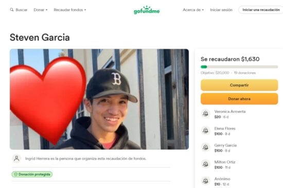 They are looking for the suspect of murdering Steven García