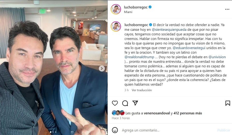 Lucho Borrego Eduardo Verástegui, video, Instagram, redes sociales, MundoNOW