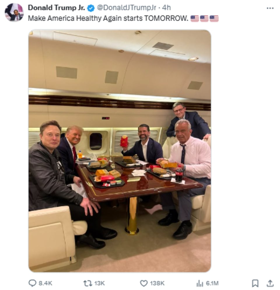 Los Trump promocionan McDonald's, Redes Sociales, Política, Estados Unidos, Escándalo, Trump