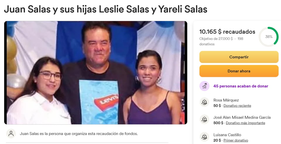 tragedia, recaudacion, familia, devastacion, comunidad