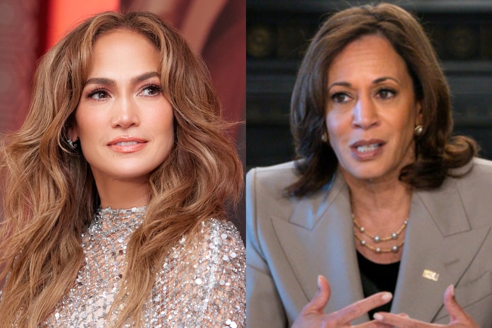 JLo muestra su lado más vulnerable durante su discurso por Kamala Harris