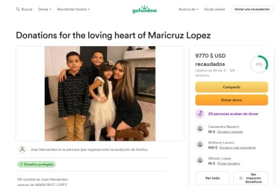 Inician campaña de donaciones para Maricruz López