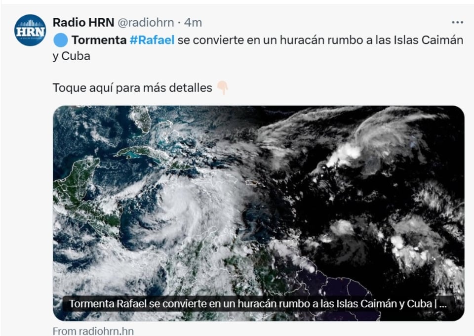 Tormenta Rafael, alertas de huracán, NHC, La Habana, MundoNOW