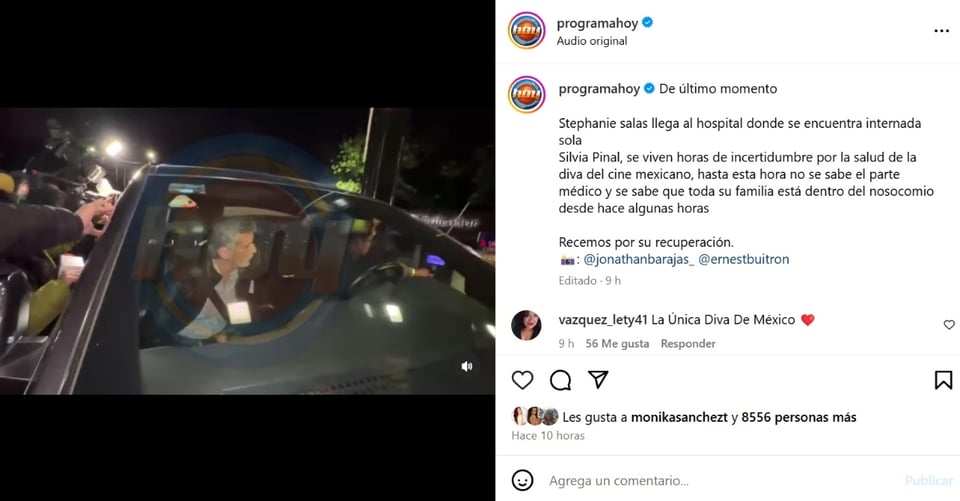 Stephanie Salas Silvia Pinal, video, redes sociales, hospital CDMX, MundoNOW