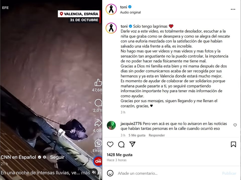 Toni, Costa, apoyo, valencia, tragedia