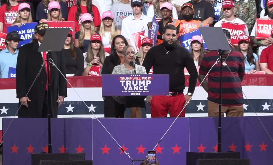 Donald Trump mitin Georgia,expresidente. seguidores, promete pena de muerte para inmigrantes ilegales