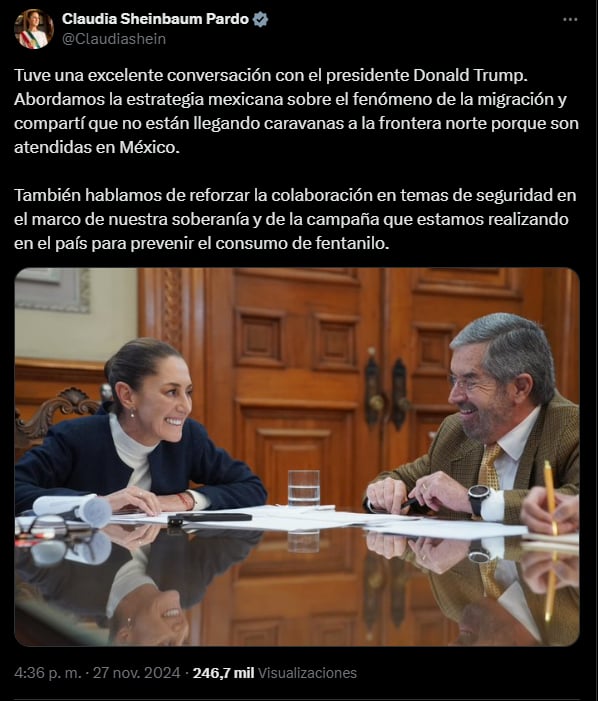 Sheinbaum logró hablar con Trump, Claudia Sheinbaum,Donald Trump,Mexico,estados unidos