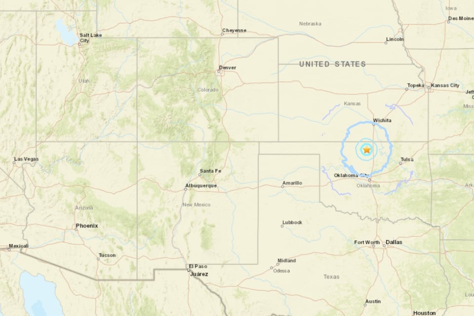 sismo Oklahoma, magnitud 3.3, Jefferson, USGS, MundoNOW, movimiento telúrico, actividad sísmica, fracturación hidráulica.