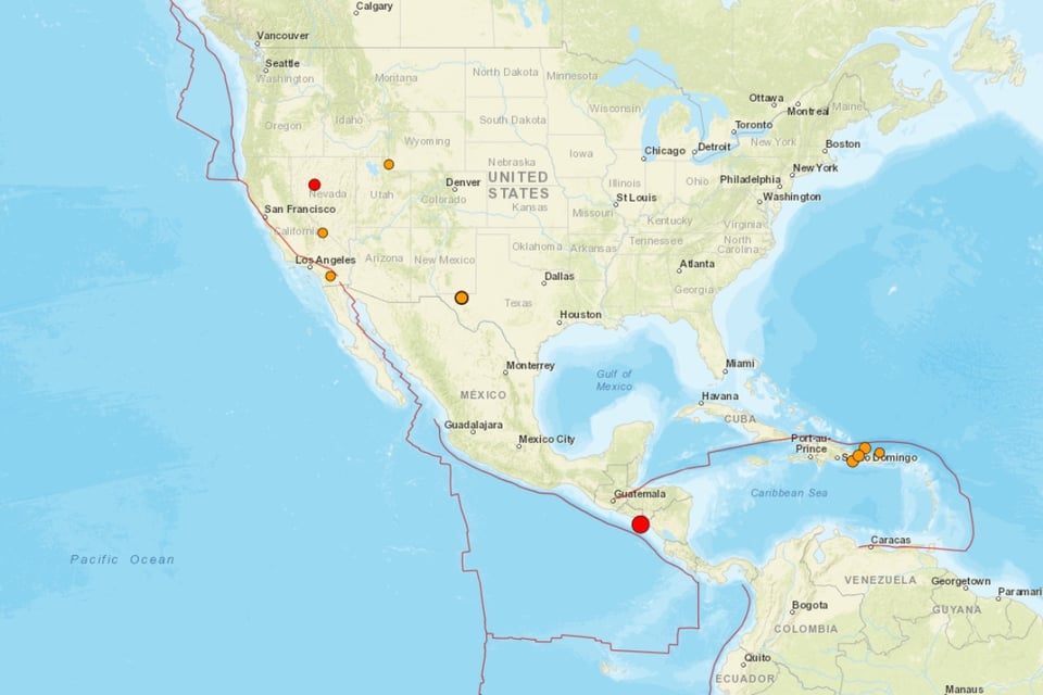 USGS, temblor, Jiquilillo, Whites City, MundoNOW