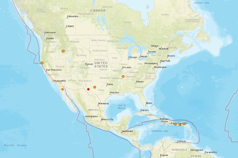 sismo, Estados Unidos, USGS, Texas, California, Missouri, Idaho, actividad sísmica, MundoNOW