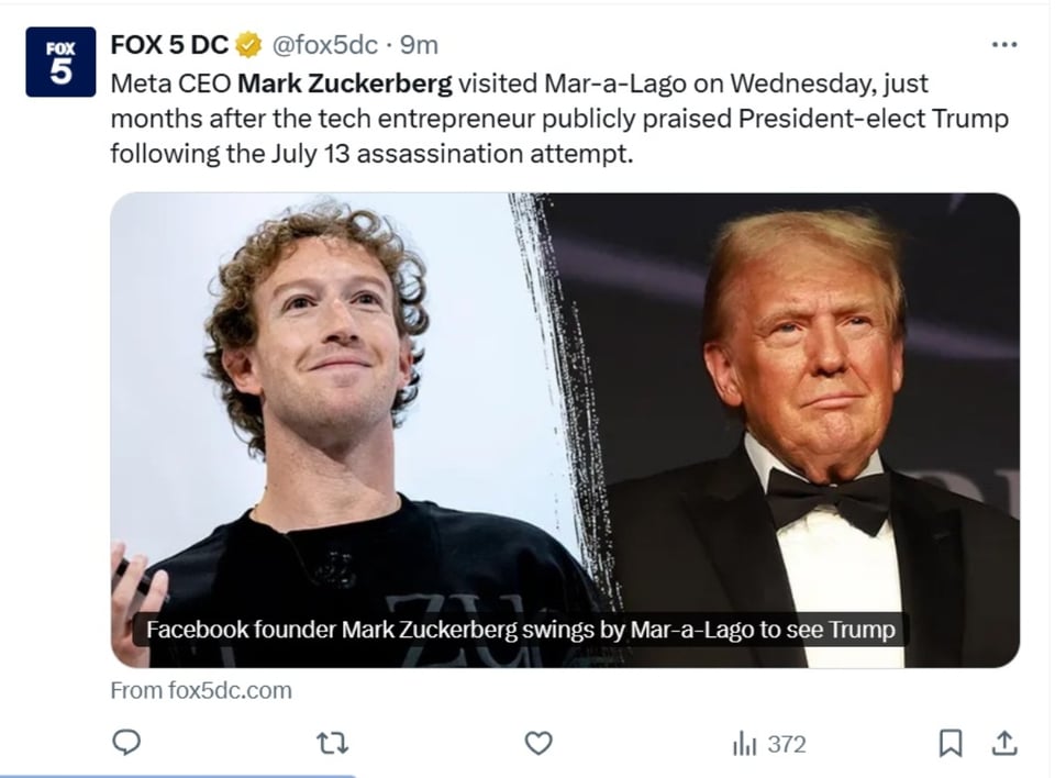 Donald Trump Mark Zuckerberg, Stephen Miller, subjefe de despacho, EEUU, MundoNOW