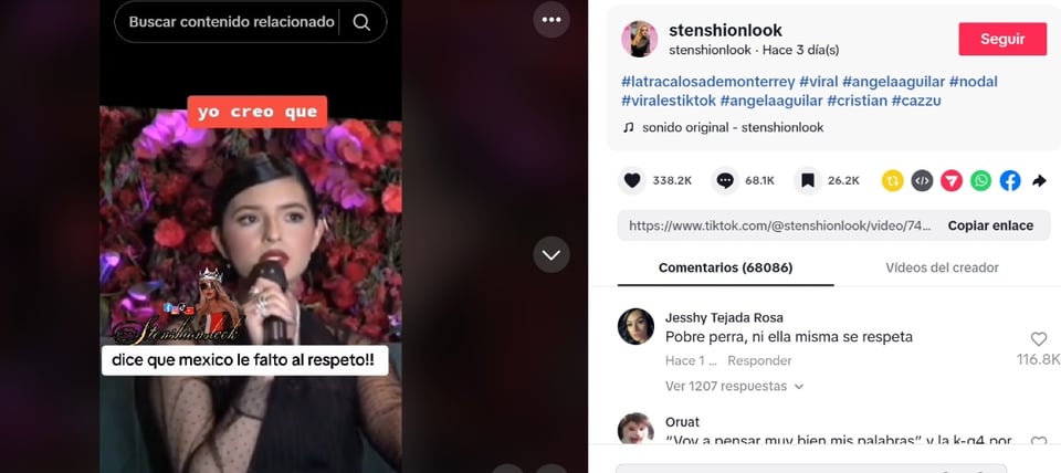 Ángela Aguilar haters, TikTok, social networks, video, MundoNOW