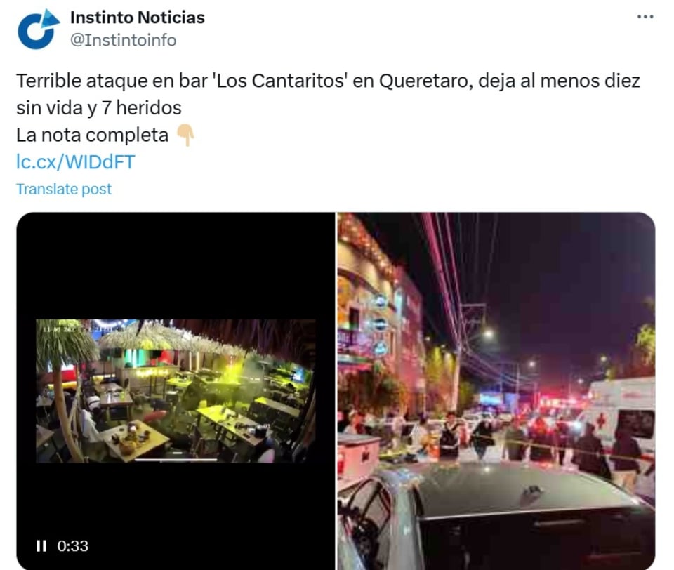 Querétaro bar, serious, security videos, authorities, MundoNOW