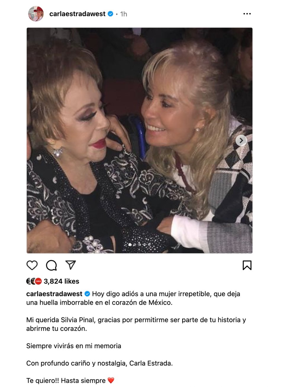 Carla Estrada, Silvia Pinal, message, condolences, stars, MundoNOW