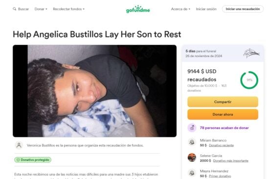 GoFundMe para funeral de Saúl Bustillos tras fatal accidente