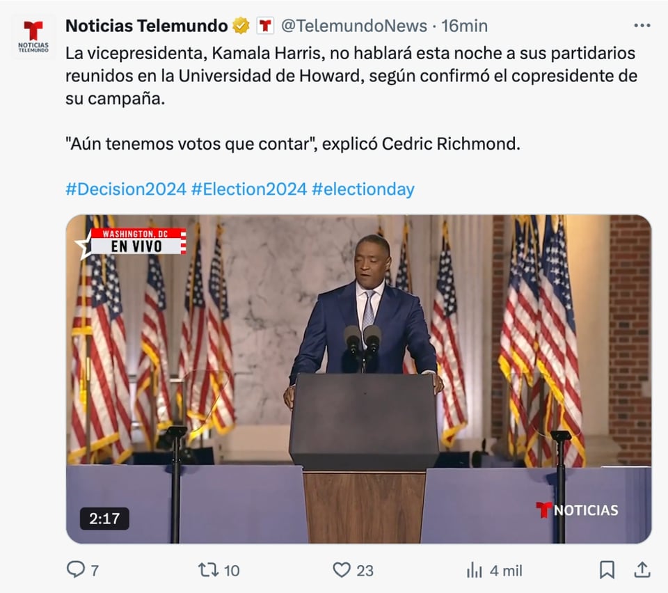 Kamala Harris cancela discurso, Kamala Harris, Howard University, Elecciones, MundoNOW
