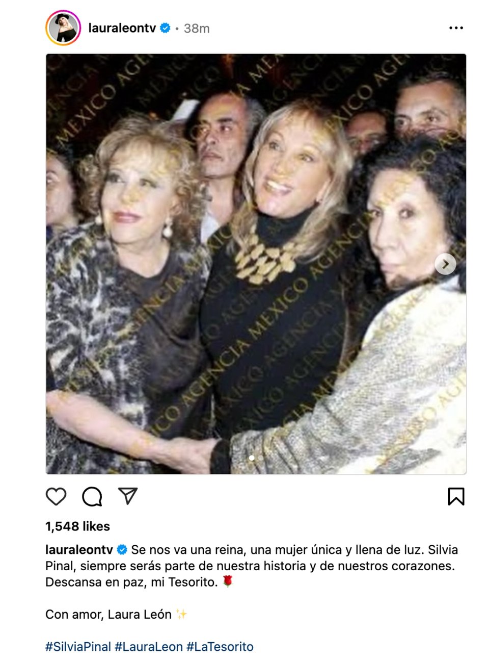 Laura León, Silvia Pinal, message, condolences, stars, MundoNOW