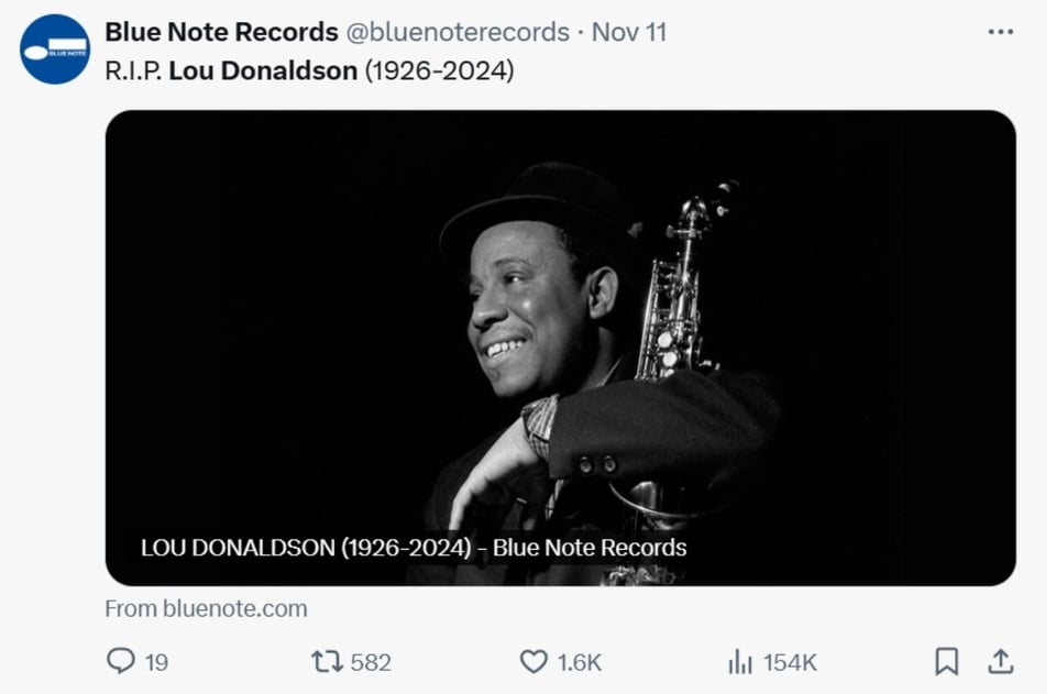 Lou Donaldson, familia, fallecimiento, músico, MundoNOW