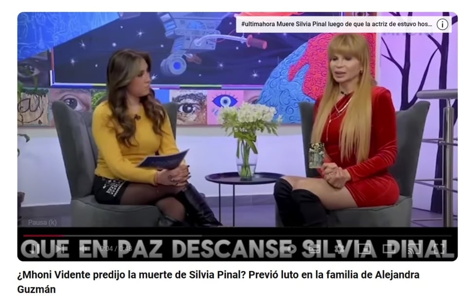 Mhoni Vidente y Silvia Pinal, El Heraldo de México, video, YouTube, MundoNOW