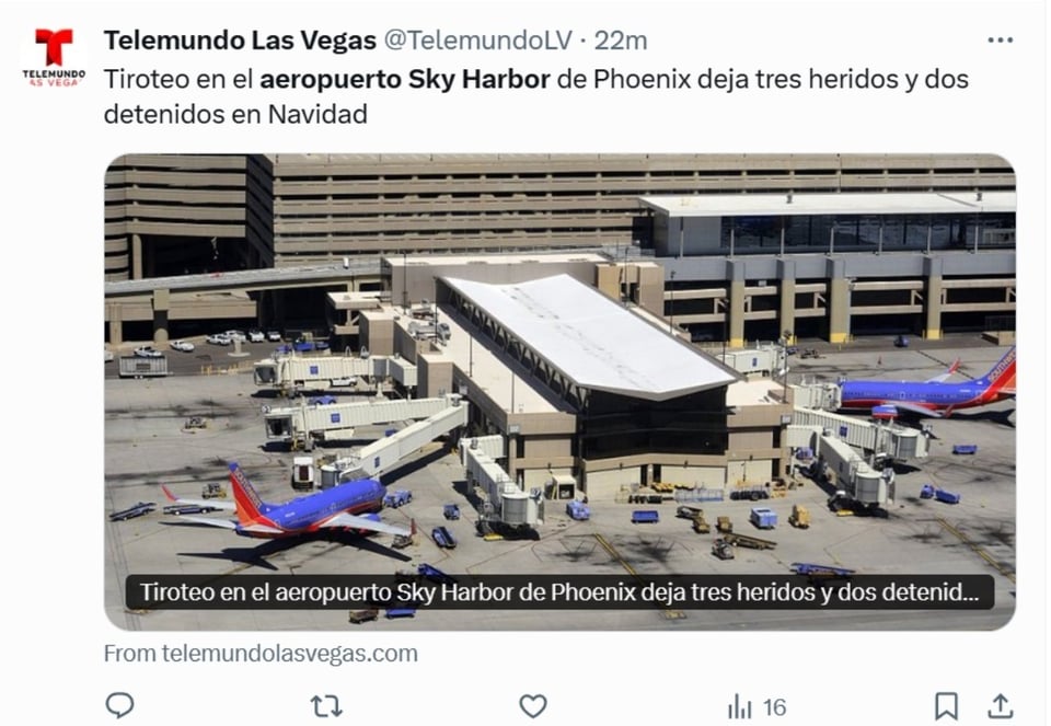 aeropuerto Sky Harbor, ataque, heridos, apuñalado, MundoNOW