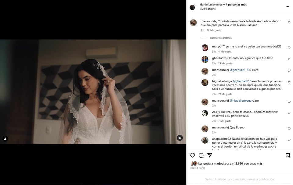 Daniella, Navarro, boda, comentarios, colombia