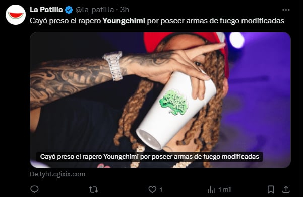 Youngchimi arrested, possession of weapons, automatic, singer, Puerto Rico