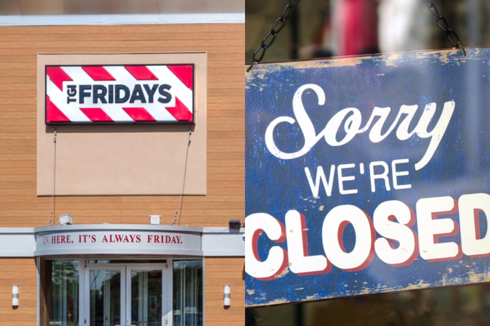 TGI Friday’s cierra abruptamente una sucursal sin previo aviso antes de Navidad