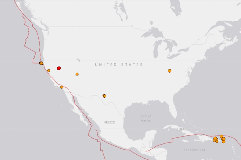 USGS reporta múltiples sismos en zonas de los Estados Unidos