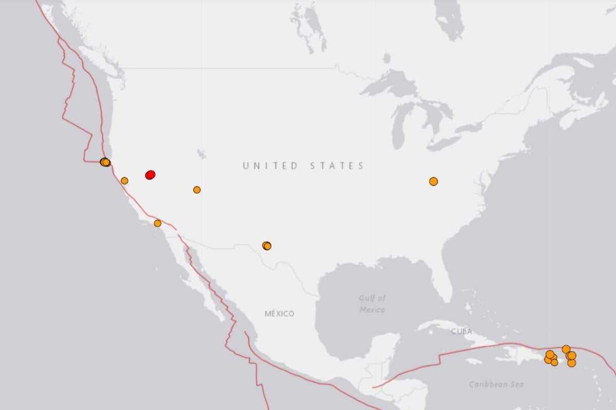 USGS reporta múltiples sismos en zonas de los Estados Unidos