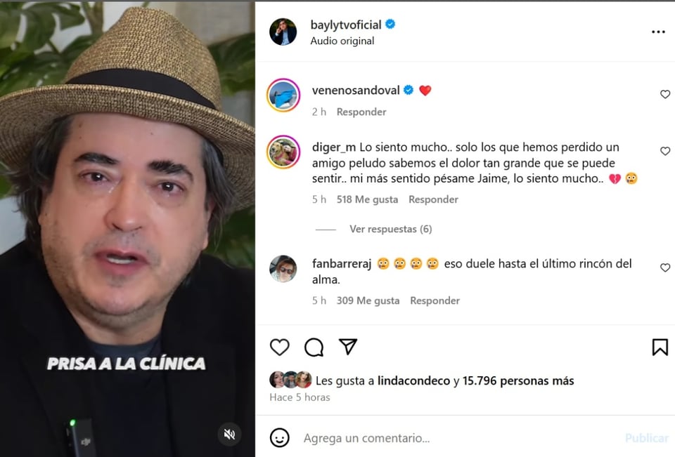 Jaime Bayly luto, redes sociales, Instagram, video, MundoNOW