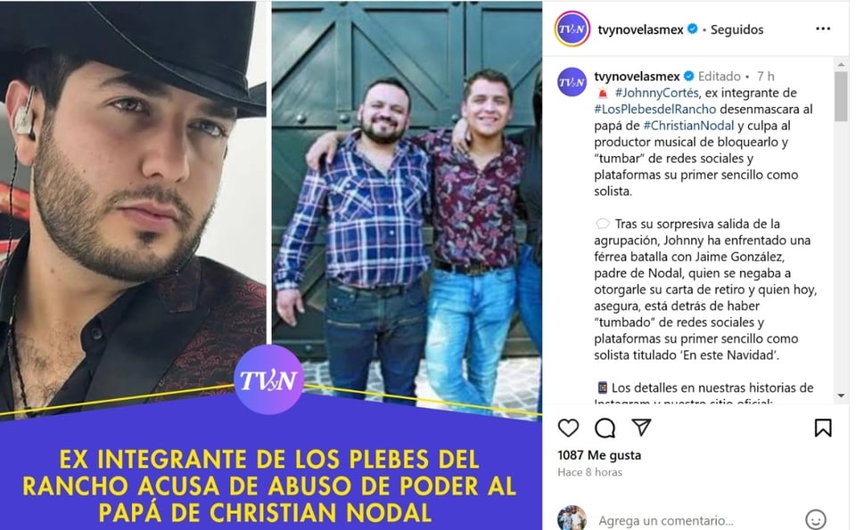 Johnny Cortés Christian Nodal, entrevista, TVyNovelas, Jaime González, MundoNOW