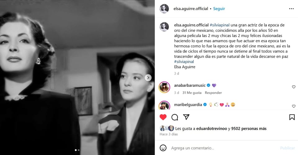 Elsa Aguirre Silvia Pinal, mensaje, redes sociales, Instagram, MundoNOW