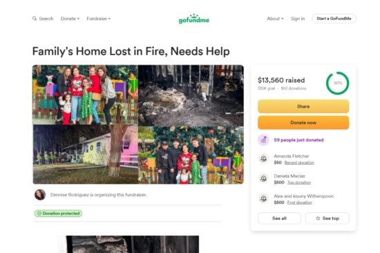 Two families looking for help after losing their homes
