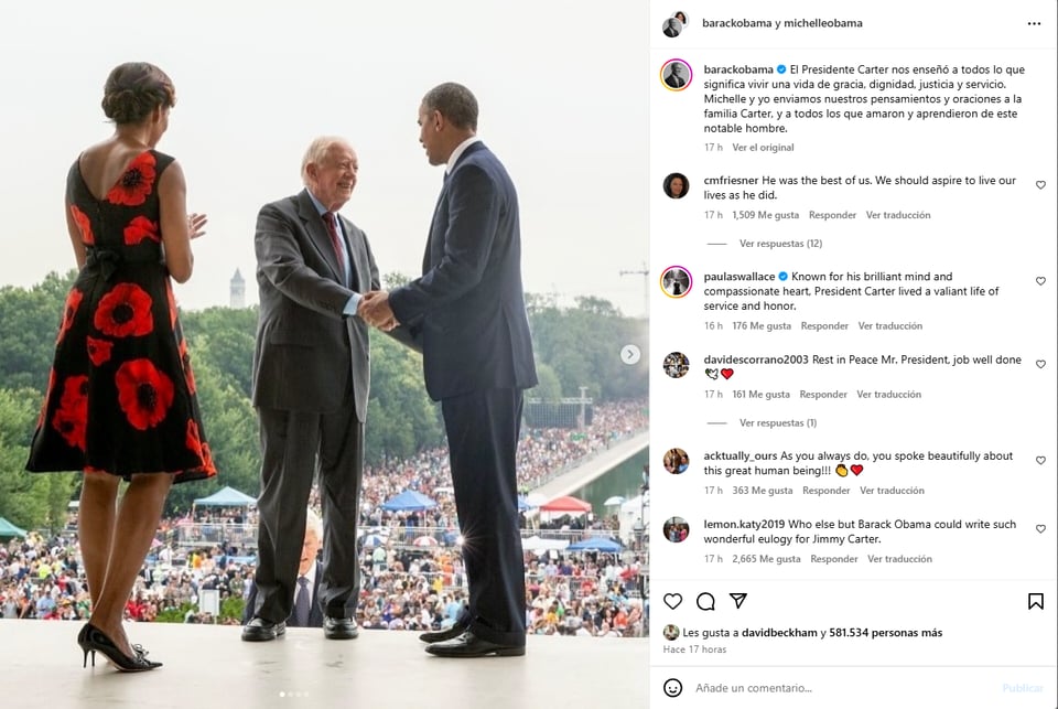 Barack, Jimmy, Carter, Clinto, homernaje