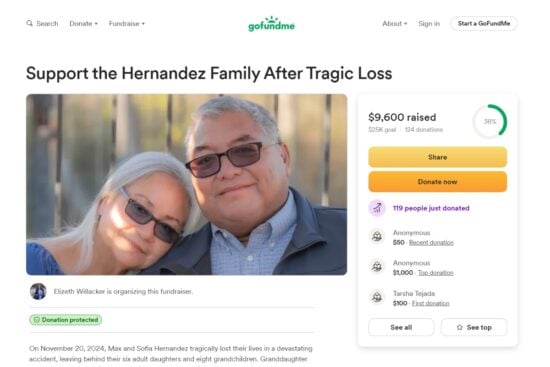 Six daughters say goodbye to their parents in a fatal accident