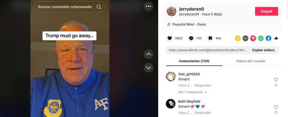 Jerry Doran, Donald Trump, video, social networks, MundoNOW