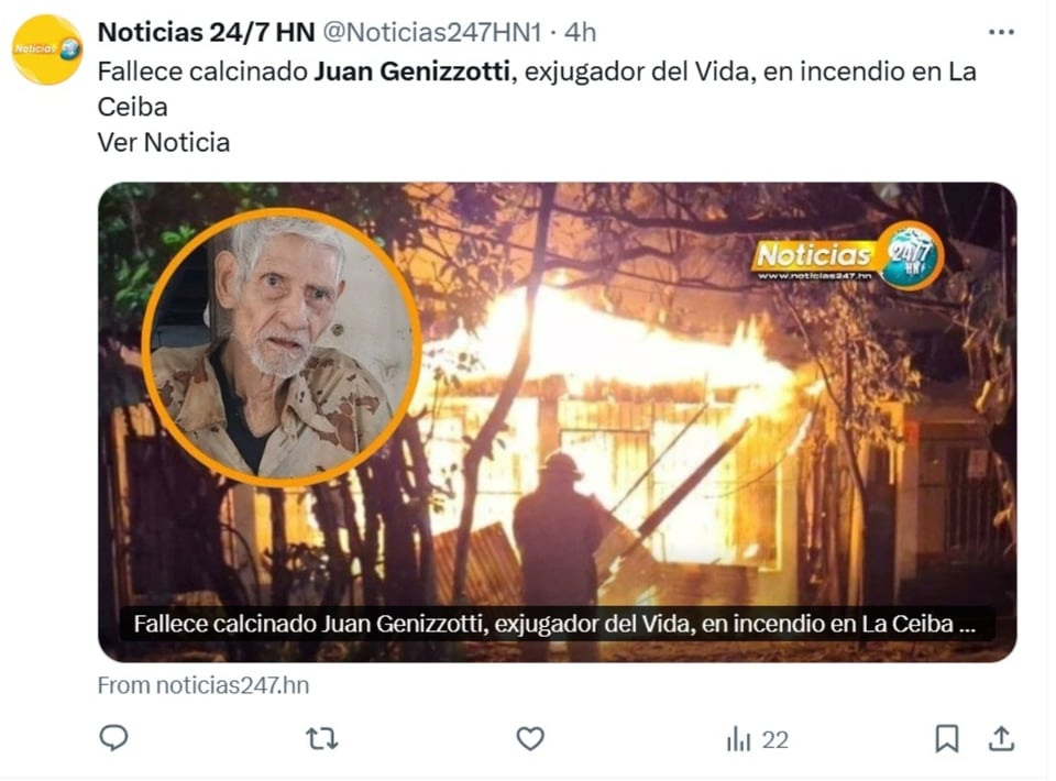 Juan Genizzotti, músico, Los Románticos, incendio, MundoNOW