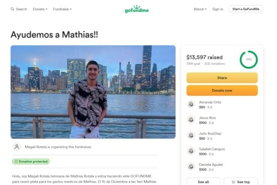 Mathias Rotela lucha por recuperarse tras un terrible accidente