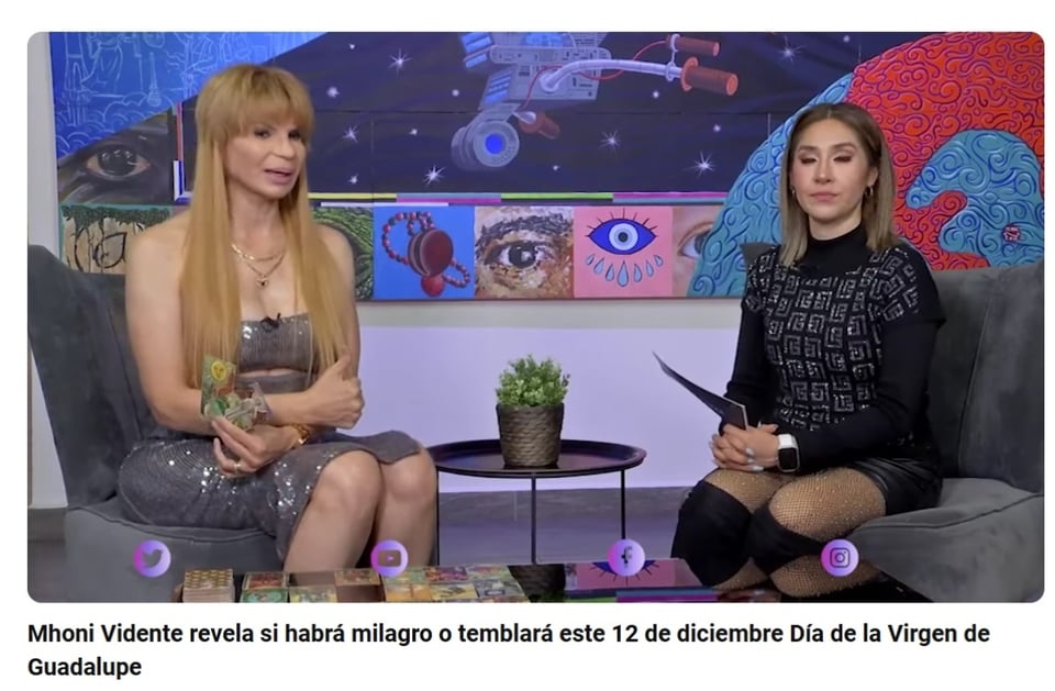 Mhoni Vidente y Virgen Guadalupe, video, YouTube, El Heraldo de México, MundoNOW